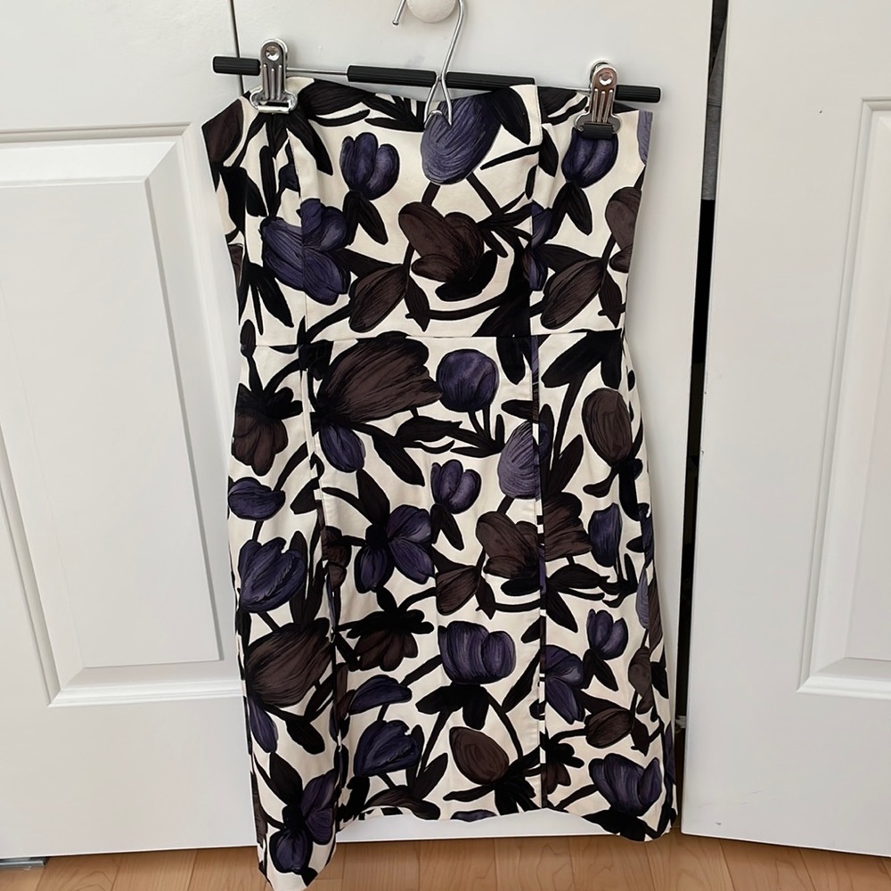 Banana Republic Floral Mini Strapless Dress